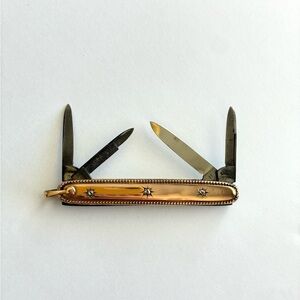 Rose Gold and diamond Multi-Tool Pocket Knife